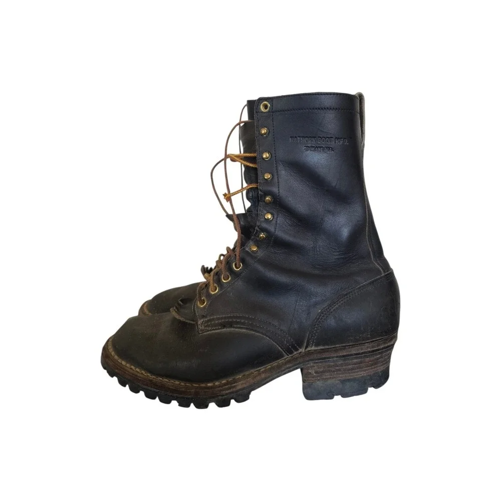 Whites Hathorn Heavy Duty Hi Line Logger Packer Plain Toe Work Boots sz 10 READ